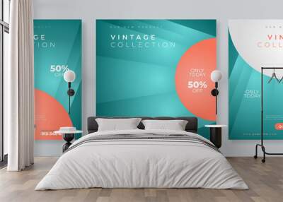 Furniture business social media post template Premium Vector Wall mural