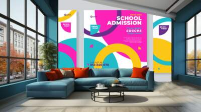 School admission social media template premium vector Wall mural