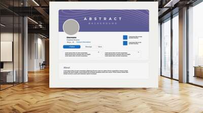 Abstract gradient banner linkedin profile page mockup presentation technology banner Wall mural