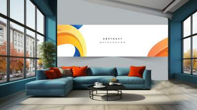 Abstract shapes background linkedin cover banner template Wall mural