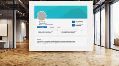 LinkedIn abstract modern banner mockup template, cover photo, profile banner mockup Wall mural