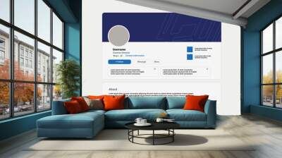 Linkedin social network platforms mockup background abstract technology banner Wall mural