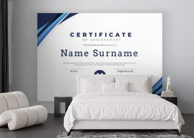 Modern certificate of achievement template Wall mural