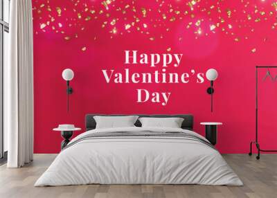 Valentines day modern social media cover, banner template Wall mural