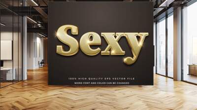 Sexy text effect editable 3d style Wall mural