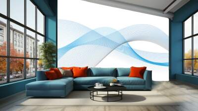 Abstract flowing wave lines. Design element for technology, science, business, modern concept background vector eps 10 Wall mural