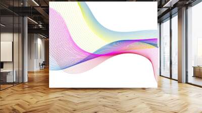 Abstract flowing wave lines. Design element for technology, science, business, modern concept.vector eps 10 Wall mural