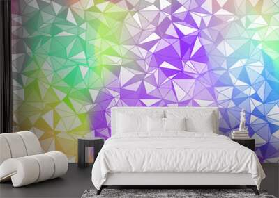 Colorful abstract geometric background, colorful crystal for banner, wallpaper, technology, fun. vector eps 10 Wall mural