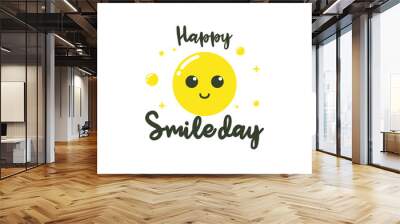 happy world smile day Wall mural