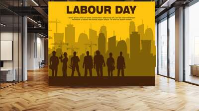 World Labour Day Vector Template. Wall mural