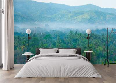 landscape view with fogs in Manatuto Timor Leste Wall mural