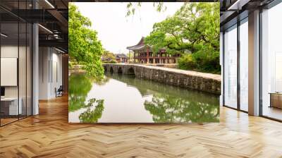  Traditional Gwanghalluwon Pavilion scene in spring Wall mural