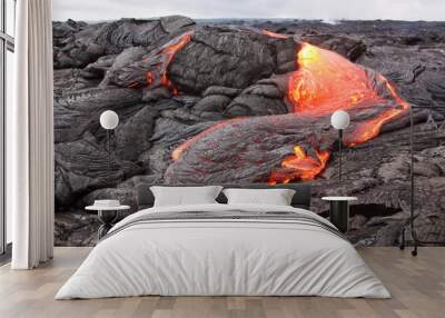 Lava flow in Hawaii Wall mural