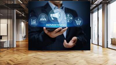 Advertising Marketing Plan Branding Business Technology concept Wall mural