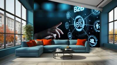 B2B Business Company Commerce Technology Marketing concept Wall mural