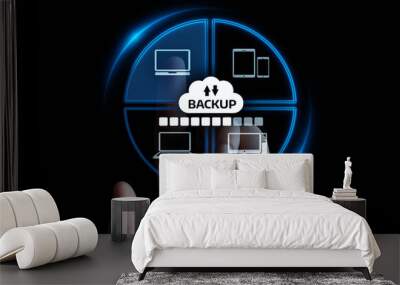 Backup Storage Data Internet Technology Business concept Wall mural