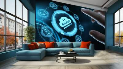 Backup Storage Data Internet Technology Business concept Wall mural