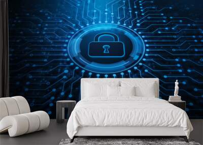 Data protection Cyber Security Privacy Business Internet Technology Concept Wall mural