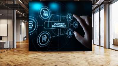 Document Management Data System Business Internet Technology Concept Wall mural