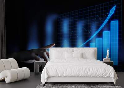 Financial Graph. Stock Market chart. Forex Investment Business Internet Technology concept Wall mural