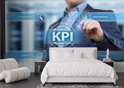 KPI Key Performance Indicator Business Internet Technology Concept Wall mural