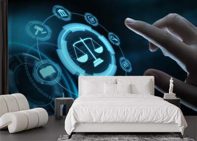 Labor Law Lawyer Legal Business Internet Technology Concept Wall mural