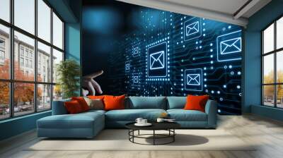 Message Email Mail Communication Online Chat Business Internet Technology Network Concept Wall mural