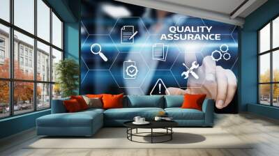 Quality Assurance Service Guarantee Standard Internet Business Technology Concept Wall mural