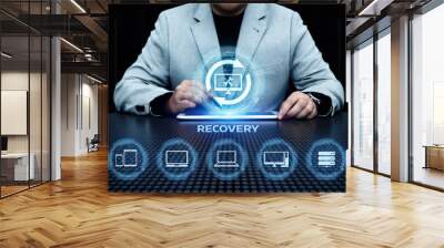 Recovery Data Backup Computer Internet Business Technology Concept Wall mural