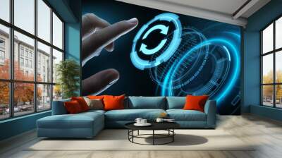 Update Software Computer Program Upgrade Business technology Internet Concept Wall mural