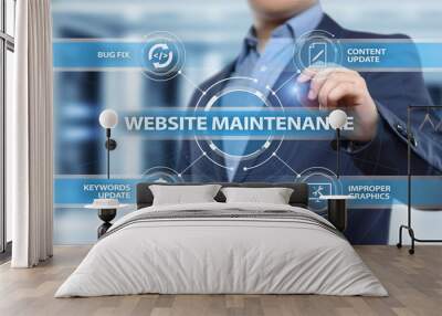 website maintenance business internet network technology concept Wall mural