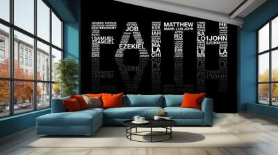 faith from bible word, graphic, vector. Wall mural