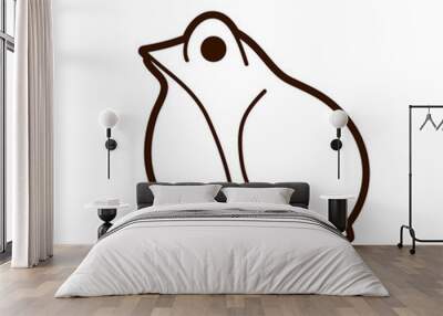 frog side view cartoon graphic vector Wall mural