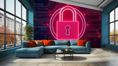 lock on code Wall mural