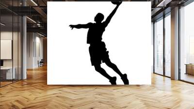 basketball player splash silhouette Wall mural