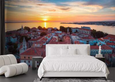 Sonnenuntergang in Zadar Wall mural