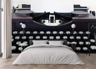 Blank paper in typewriter machine Wall mural