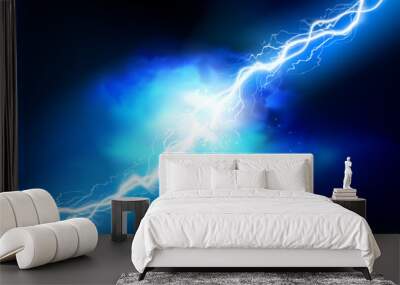 Heat lighting. Electrical energy. Light effects. Vector illustration. Wall mural