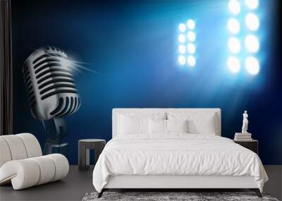 Stage before a concert. Vector illustration. Wall mural