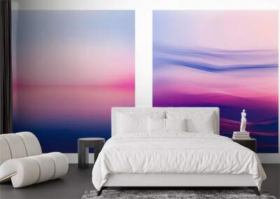 two pink blue and purple backgrounds in the style of  Wall mural