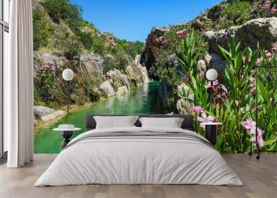 Bolbaite natural pool, in Navarres, Valencia, Valencian Community, Spain. Wall mural