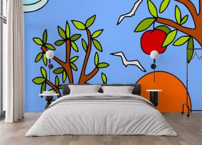 sole grande Wall mural