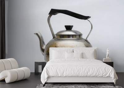 old kettle isolated on white background Wall mural