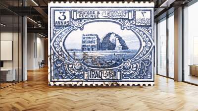 Arch of Ctesifon on iraqi stamp of 1923 Wall mural