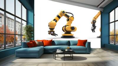 Set of Robotic arm manufacturing industry on transparency background PNG
 Wall mural