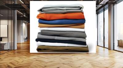 stack of fold clothes on transparency background PNG
 Wall mural