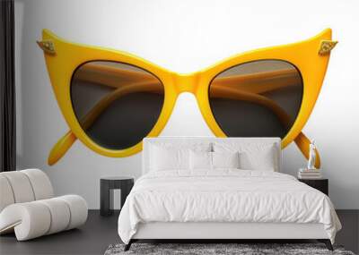 Sunglasses summer concept top view full length on transparency background PNG
 Wall mural