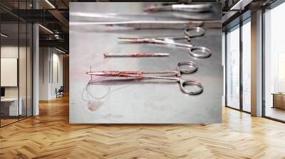 veterinarian surgery equipment after intervention Wall mural