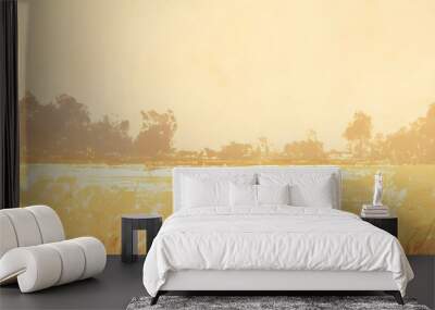 A dream journey to the golden fields Wall mural