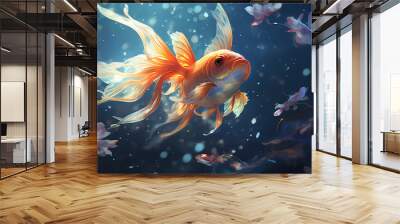 Goldfish's Dream World Wall mural